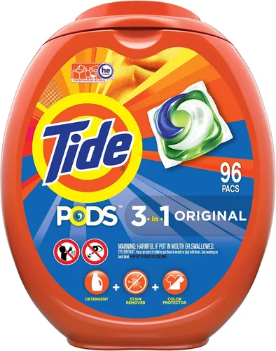 Vista 35 de Tide PODS detergente para ropa en cápsulas, removedor de manchas 3 en 1, combatiente de olores, protector de color, 42 unidades, compatible con HE