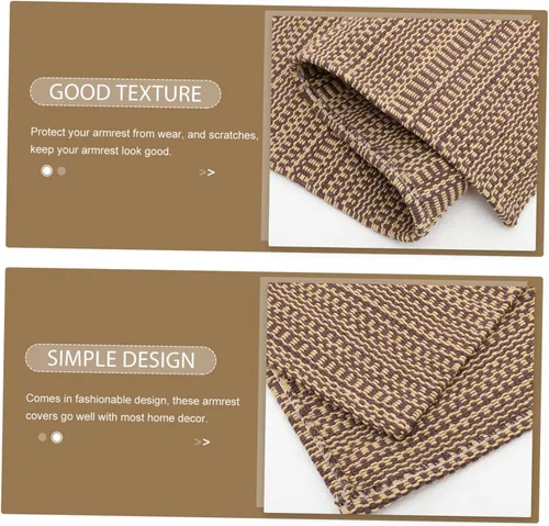 Vista 6 de DECHOUS Protectores de brazo de sofá Fundas de brazo para sofás, funda de reposabrazos para el hogar, lino cómodo, fácil de instalar y quitar