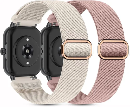 Vista 16 de Paquete de 2 correas elásticas de nailon compatibles con Amazfit Active 2/Active 3 Premium/Active, correas deportivas de repuesto suaves de 0.787