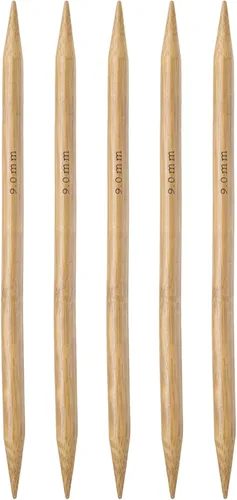 Vista 23 de Harfington - 5 piezas de agujas de tejer de bambú de doble punta, tamaño US 1 (2.25 mm), carbonizadas, 7.9 pulgadas (20 cm) rectas para tejer a