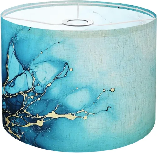 Vista 10 de Drum Lamp Shade seamless hand drawn vibrant yellow watercolor sunflowers Lampshade for Floor Lamps Table Lamps Pendant Light 11"x8.9" Large Lamp