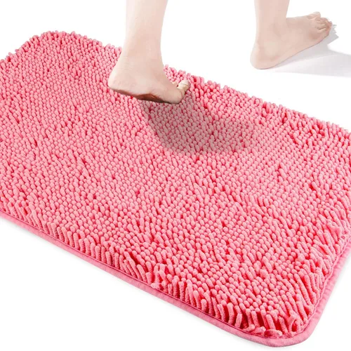 Vista 55 de Yeaban Alfombra de pasillo de baño de 24 x 72 pulgadas, antideslizante, alfombra de baño larga de felpilla gruesa, absorbente y lavable, alfombra