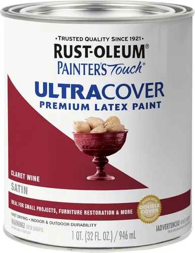 Vista 58 de Rust-Oleum 1976502 Painter's Touch - Pintura de látex, cuarto de galón, negro plano, 32 onzas líquidas, (paquete de 1)