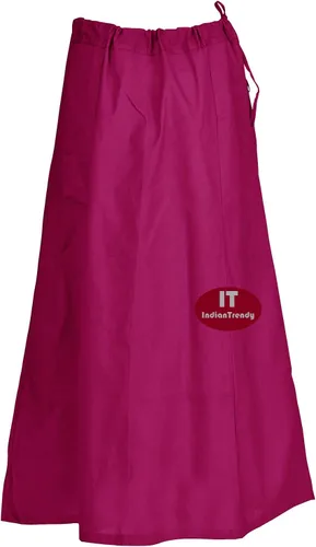Vista 23 de Indian Trendy Sari Enagua de Algodón Cosida Cintura Ajustable Sari Enagua Forro Falda