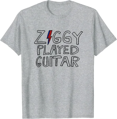Vista 4 de David Bowie - Ziggy Played Guitar Sketch Lyric Camiseta Blanco