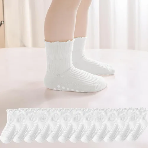 Vista 35 de Calcetines tobilleros antideslizantes para bebé, paquete de 12 para niños y niñas, calcetines de algodón para bebés Animal1