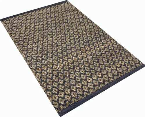 Vista 6 de Alfombra de algodón de yute de 2 x 3 pies (24 x 36 pulgadas), tejida a mano por expertos artesanos, para cualquier habitación de la decoración de tu