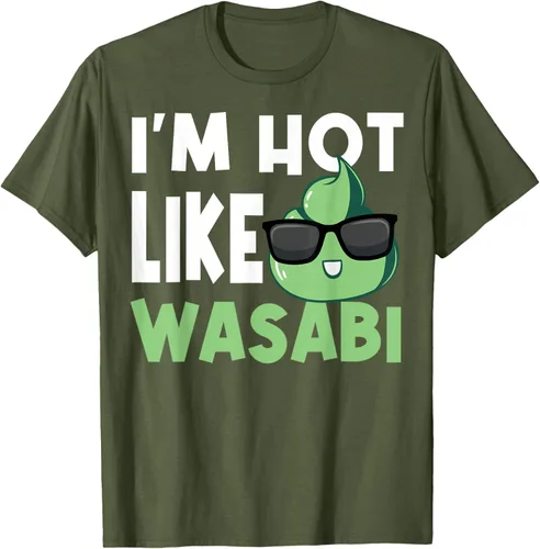 Vista 5 de Wasabi - Camiseta de condimentos de pasta picante de rábano picante japonés, Negro