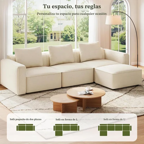 Vista 9 de Welzona Sofá biplaza de 75 pulgadas, sofá biplaza de chenilla, sofá pequeño para espacio pequeño Minimalist Comfy Love Seat, Small Couches for