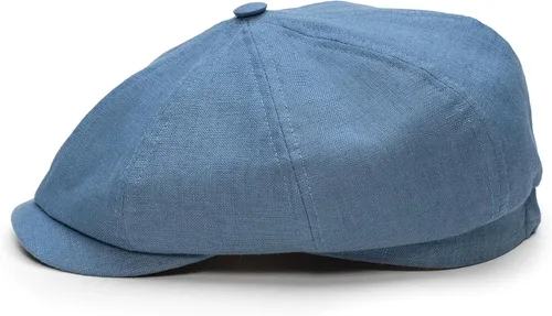 Vista 11 de Sterkowski Modelo Rowdy Gorra de periódico 100% lino para hombre y mujer Airy 8 paneles Paperboy Cap Beige