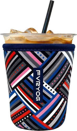 Vista 124 de Fundas de neopreno reutilizables aisladas para café helado, fundas para tazas de café helado, fundas para bebidas heladas y calientes