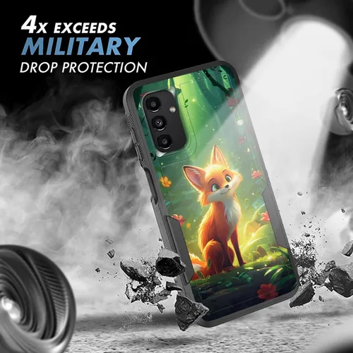 Vista 379 de Funda para Galaxy A14 5G, resistente de doble capa híbrida de policarbonato duro, goma suave, a prueba de golpes, funda protectora resistente