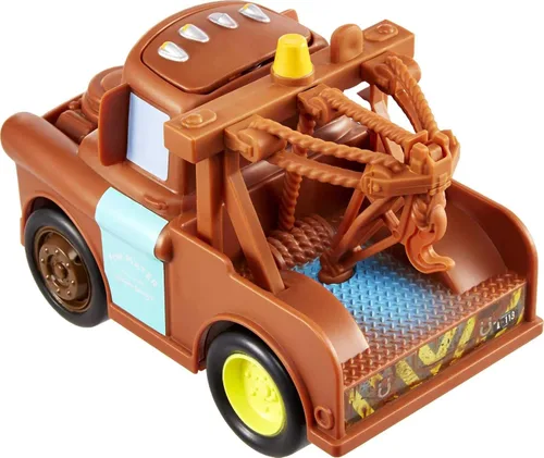 Vista 5 de Disney Cars Toys Track Talkers Mater, 5.5 pulgadas, auténtico camión de remolque del personaje favorito de la película con efectos de sonido, regalo