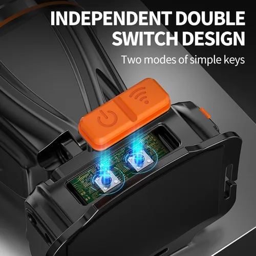 Vista 3 de Linterna frontal recargable súper brillante de alta potencia, lámpara LED recargable, lámpara de cabeza LED recargable súper brillante, impermeable