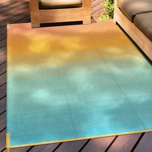 Vista 48 de Anidaroel Alfombra de área para exteriores para patio, 4 x 6 pies, impermeable, reversible, alfombra de paja de plástico para exteriores, alfombra