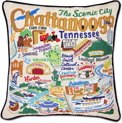 Vista 102 de Catstudio Portland (Oregon) - Almohada decorativa bordada