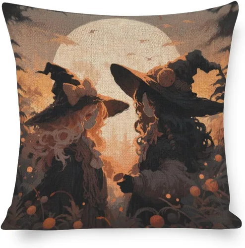 Vista 8 de Fundas de almohada decorativas con diseño de calabaza blanca en acuarela para sofá, muebles de patio, decoración del hogar, 16 x 16 pulgadas