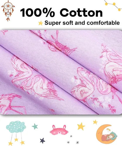 Vista 5 de Pijamas de Navidad para niños y niñas de 18 meses-12 años, ropa de dormir 100% algodón