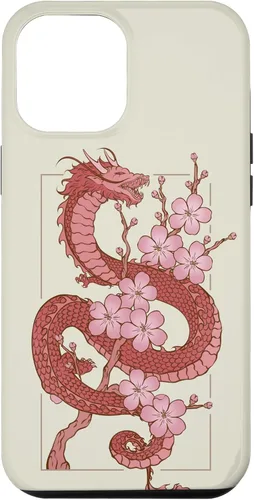Vista 25 de iPhone 16 Japanese Dragon in Cherry Blossom Case