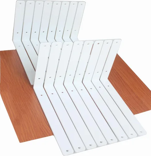 Vista 82 de Paquete de 2 soportes de estante en L de 6 pulgadas de largo x 6 pulgadas de alto x 1.5 pulgadas de ancho, 5 mm de grosor, soportes de estante
