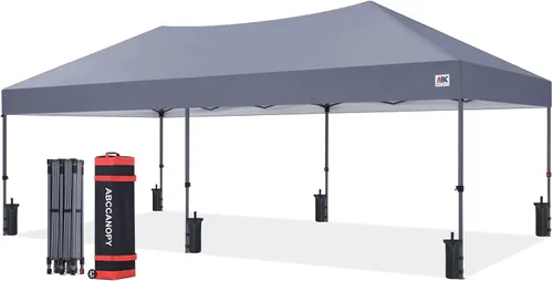 Vista 31 de ABCCANOPY Toldo desplegable – Tienda de campaña portátil para patio al aire libre resistente para patio trasero y terraza con 4 bolsas de arena Beige