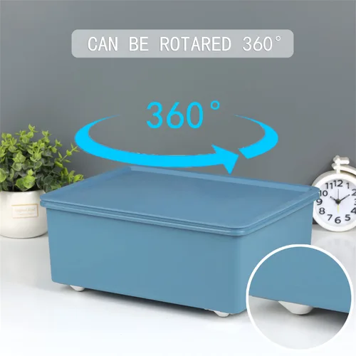 Vista 3 de 32 piezas de mini ruedas giratorias autoadhesivas de acero inoxidable, rueda universal con rotación de 360 grados, caja de almacenamiento