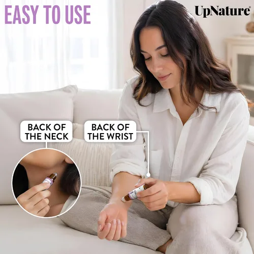 Vista 4 de UpNature Aceite esencial de lavanda puro roll-on - Aceite de lavanda 100% natural para la piel