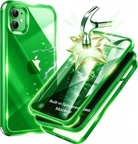 Vista 29 de Funda para iPhone 11 con protector de pantalla [vidrio templado 9H integrado], protección de cuerpo completo 360 de doble capa protectora