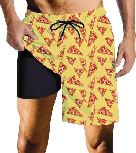 Vista 2 de Bañador para hombre cadena dorada