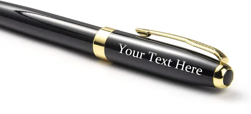 Vista 4 de Bolígrafos personalizados, bolígrafo personalizado con estuche, regalo grabado para hombres, mujeres, profesores, color dorado