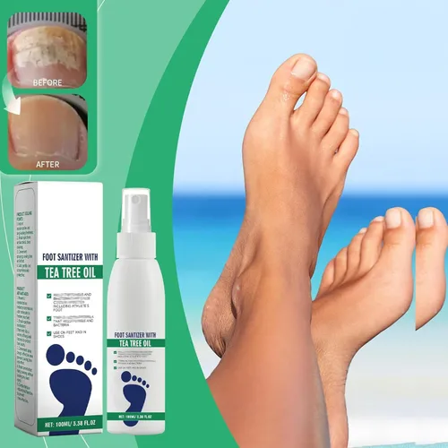 Vista 5 de Aerosol desinfectante de pies con aceite de árbol de té, aerosoles desinfectantes transparentes para pies, aceite de árbol de té, frescura de pies