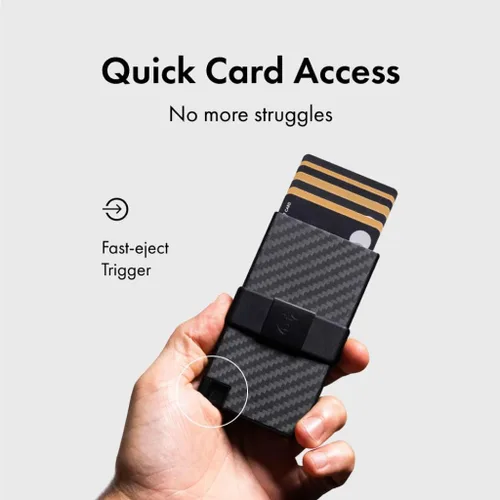 Vista 9 de Ekster Aluminum Cardholder Wallet for Men Metal Wallets with RFID Blocking Layer Slim & Minimalist Aluminum Wallet with Push Button for Quick