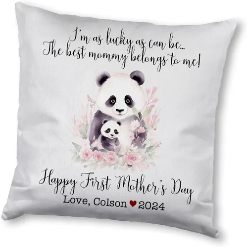 Vista 6 de Generic Panda, funda de almohada personalizada para el primer día de la madre, funda de almohada personalizada para el día de la madre, regalo