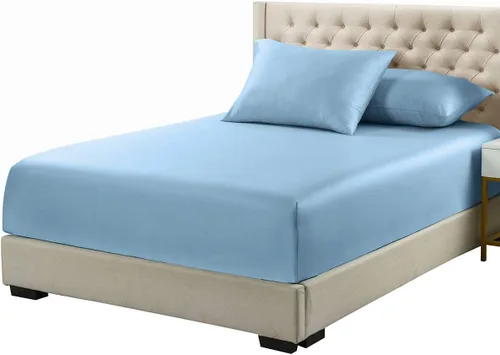 Vista 17 de Royal Tradition Sábana bajera ajustable de viscosa de bambú, tamaño individual XL, bolsillo profundo, sábanas extremadamente suaves, beige sólido