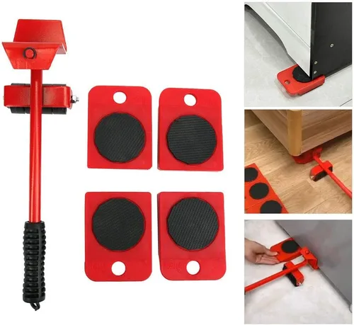 Vista 4 de Garosa Herramienta de transporte elevador de muebles resistente con 4 deslizadores móviles para un fácil movimiento
