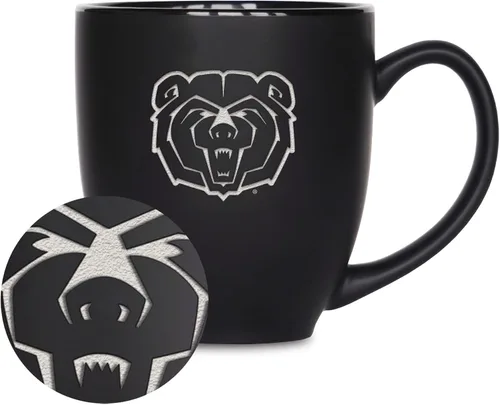 Vista 15 de Rico Industries - Taza de cerámica mate negra con grabado láser estándar de 15oz para NCAA (escuelas T & U) - Para bebidas calientes o frías