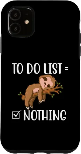 Vista 7 de To Do List - Sleeping Sloth Wildlife Animal Lover Zookeeper Case for iPhone 15
