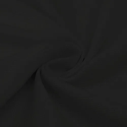 Vista 3 de Diraysid Cortinas 100% opacas de lino negro para dormitorio, con ojales, aislamiento térmico, cortinas de oscurecimiento de habitación