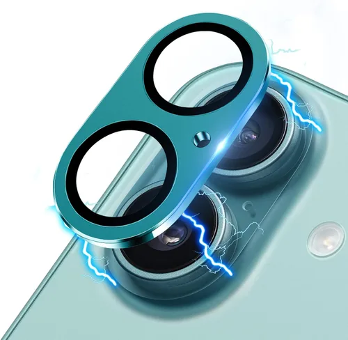 Vista 88 de Protector de Lente de Cámara para iPhone 14 / iPhone 14 Plus Película de Cubierta de Cámara de Metal, Vidrio Templado 9H, Antiarañazos, Compatible