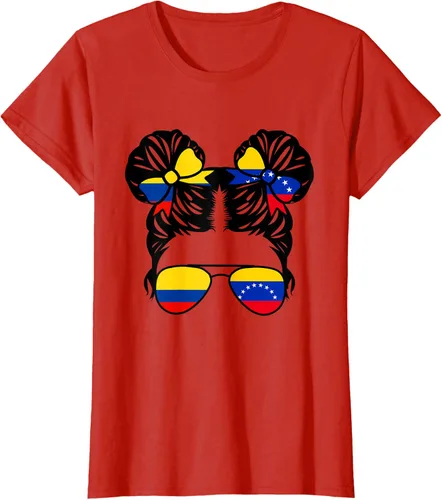 Vista 77 de Camiseta Half Colombian Half Venezolan Girl Colombia Kids Heritage, Gris