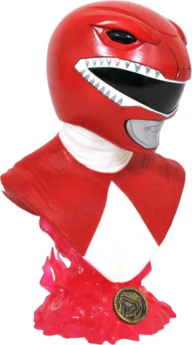 Vista 3 de Diamond Select Toys Mighty Morphin Power Rangers: Red Ranger Legends en 3 dimensiones, 1; 2 escala de busto, multicolor, 10 pulgadas