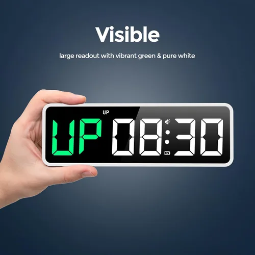 Vista 2 de REACHER Reloj portátil con temporizador de gimnasio para garaje en casa, cuenta regresiva/arriba, cronómetro, temporizador de intervalos