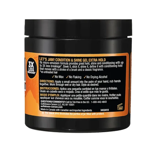 Vista 8 de SoftSheen, Carson Let's Jam gel brillante y acondicionador, permanencia extra, 4.4 onzas