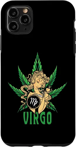 Vista 13 de Zodiac Stoner Vibes: Virgo Cannabis Weed Horoscope Design Case para iPhone 17