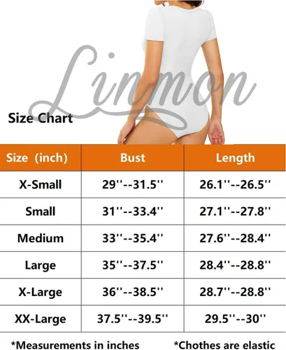 Vista 7 de LINMON Body de manga corta para mujer, camisetas básicas con cuello redondo y elástico