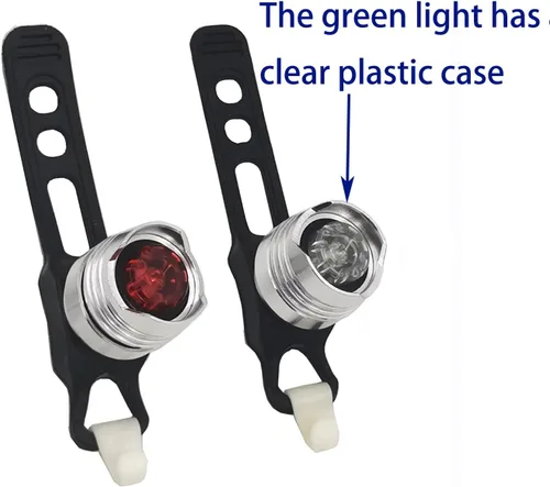 Vista 2 de Luces LED portátiles de aluminio, luces de navegación LED para arco o popa, luces de respaldo para kayak, pontón, yate, bote (verde-rojo)
