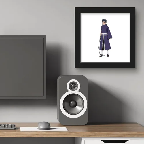 Vista 6 de Gallery Pops Naruto Shippuden - Arte de pared de Obito Uchiha, versión enmarcada negra, 12 x 12 pulgadas