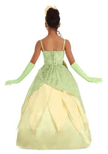 Vista 2 de Disfraz Deluxe de Tiana de La Princesa y el Sapo para Niñas de Disney Multicolor