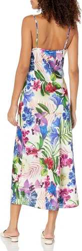 Vista 2 de GUESS Vestido Akilina para mujer, Estampado de flores doradas