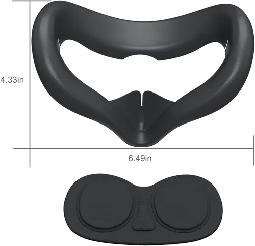 Vista 2 de SUPERUS Almohadilla de silicona para OculusMeta Quest 2 con protector de lente almohadilla facial y cubierta de lentes kit de accesorios